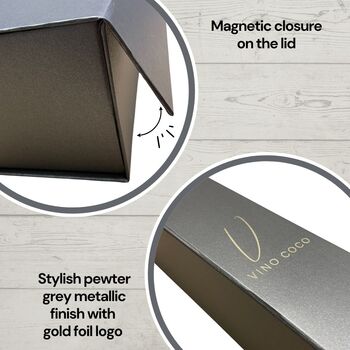 Vino Coco White Wine Gift Set With Mr And Mrs Slate Coasters Perfect For Anniversaries And Wedding Presents, 7 of 8
