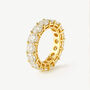 Women's Thick Eternity Ring With Sparkling Stones In 18k Gold, thumbnail 5 of 5