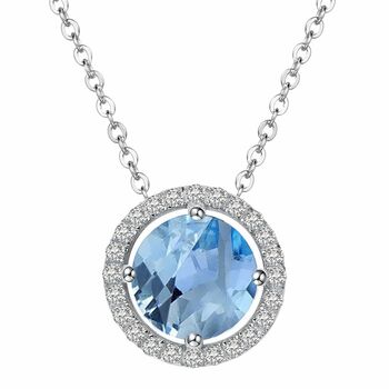 Royal Blue Topaz 925 Sterling Silver Necklace, 2 of 4