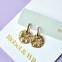 Celestial Huggie Hoop Earrings, thumbnail 3 of 5