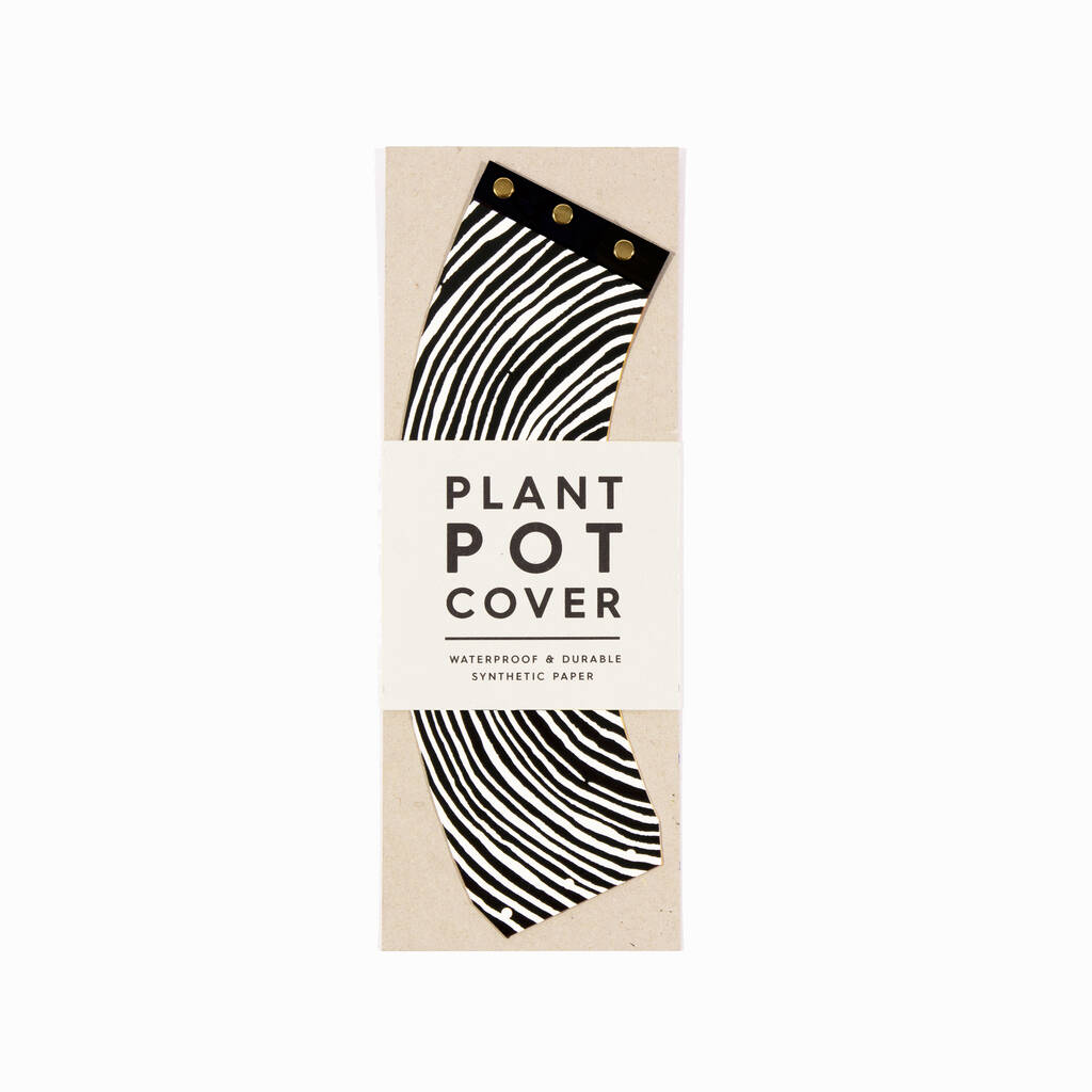 Plant Pot Cover, Wood Pattern, Large By Studio Wald