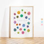 Personalised Name Happy Smiley Faces Print, thumbnail 1 of 10