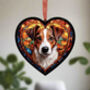 Jack Russell Stained Glass Effect Heart Suncatcher, thumbnail 3 of 5