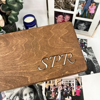 Personalised Carved Initials Memory Box, 3 of 11