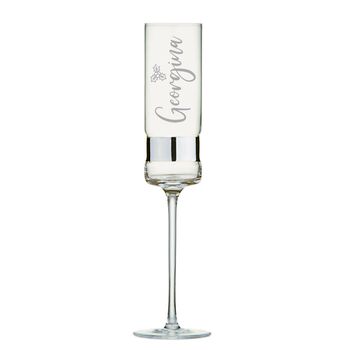 Personalised Holly Banded Champagne Flute, 7 of 7