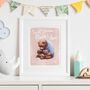 Personalised Cuddle Bear Print For Twins, thumbnail 2 of 3