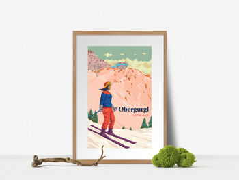 Obergurgl Ski Resort Austria Travel Poster Art Print, 4 of 8