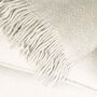 Abbey White Structure Recycled Wool Throw, thumbnail 3 of 4