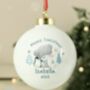 Personalised First Christmas Tiny Tatty Teddy Bauble, thumbnail 3 of 5