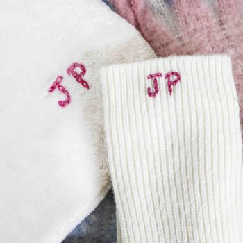 Personalised Hot Water Bottle And Bed Socks Gift Set, 7 of 9