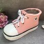 32cm Pink Trainer Shoe Planter – Decorative Flower Pot Plaster Stone, thumbnail 1 of 7