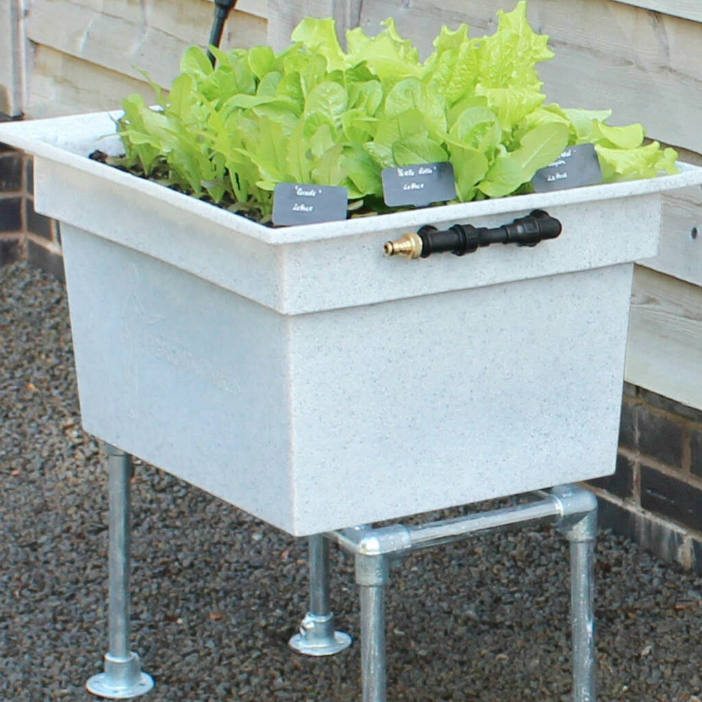 Self Watering Plastic Outdoor Herb Planter By Ergrownomics