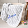 Personalised Grey Cable Double Sided Blanket, thumbnail 1 of 5
