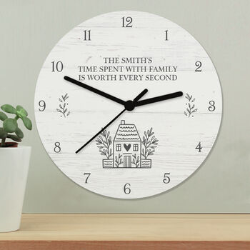 Personalised New Home Wooden Clock, 5 of 5