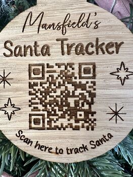 Personalised Santa Tracker Bauble, Hanging Decoration, 4 of 4