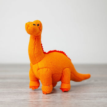 Knitted Dinosaur Rattle Diplodocus, 2 of 5