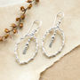 Sterling Silver Delicate Dangly Wire Oval Earrings, thumbnail 1 of 4