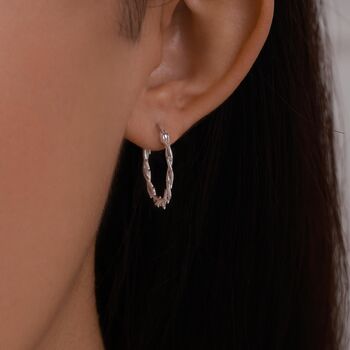 Thorned Vine Sterling Silver Hoop Earrings, 6 of 11