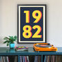 1982 Personalised Year Typography Print, thumbnail 5 of 11