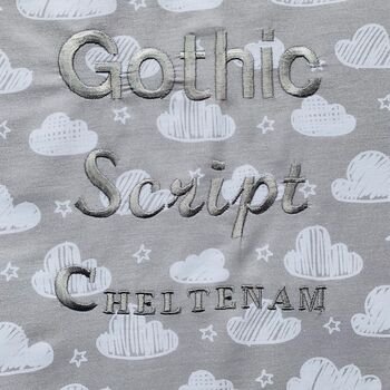 Personalised Grey Cloud Children's Weighted Blanket, 11 of 12