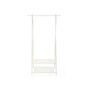 Two Tier White Storage Shelf Clothes Coat Rack Stand, thumbnail 2 of 7