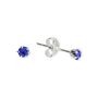 Mini Sterling Silver Sapphire Cz Stud Earrings, thumbnail 3 of 7