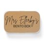 Personalised Teacher Gift Bento Box With Wooden Lid, thumbnail 3 of 7
