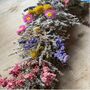 Pink And Blue Dried Flower Garland, thumbnail 1 of 3