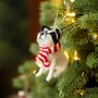 Cute Dog With Scarf Felt Decoration, thumbnail 1 of 3