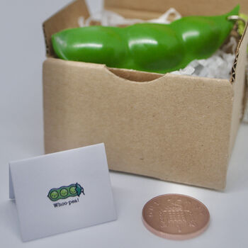 Mini Personalised Parcel, Greetings Card + Pea Pod Gift, 5 of 8