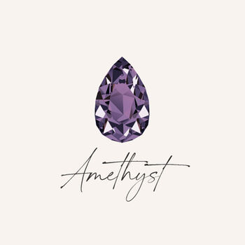February Birthstone Amethyst Gold Plated Huggie Hoop Earrings, 8 of 11