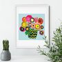 Joyful Flowers In Vase Print, thumbnail 1 of 4