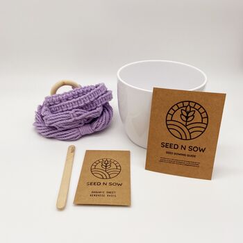Macrame Plant Hanger Grow Your Own Seed Kit, 3 of 7
