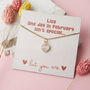 Valentines Gold Plated Rose Quartz Necklace Card, thumbnail 1 of 6