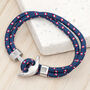 Personalised Men's Blue Rope Nautical Anchor Bracelet, thumbnail 1 of 11