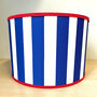 Carnival Lampshade In Bold Blue Stripe, thumbnail 1 of 5