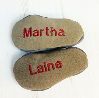 Personalised Unisex Baby Shoes, 3 of 6