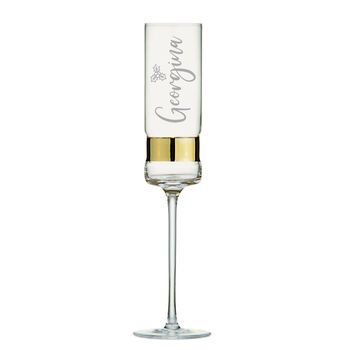 Personalised Holly Banded Champagne Flute, 6 of 7