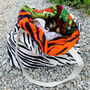 Reversible Large Cotton Tiger Beach Shoulder Bag, thumbnail 3 of 12