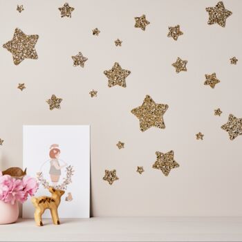 Chunky Glitter Star Wall Stickers, 3 of 9