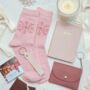 Christmas Gift For Her – Luxury Pink Set With Notebook, Purse, Keyring And Festive Socks, thumbnail 6 of 10