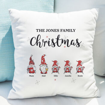 Personalised Gonk Family Christmas Cushion, 5 of 8