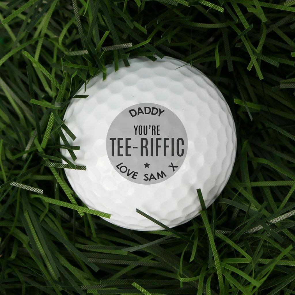 Personalised Tee Riffic Golf Ball, 1 of 3