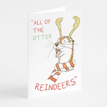 'All Of The Otter Reindeers' Christmas Card, 4 of 5