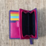 Purple Multi Colour Leather Purse Wallet Rfid, thumbnail 11 of 11