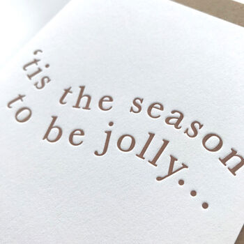 'Tis The Season Letterpress Christmas Card, 2 of 3