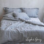 Linen Double Duvet Cover Set With Four Pillowcases, thumbnail 11 of 12