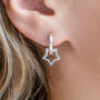 Crystal Encrusted Star And Hoop Earrings, thumbnail 2 of 3