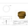 Brass Floor Mounted Door Stops With Leather Insert, thumbnail 8 of 8