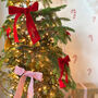 Luxury Personalised Velvet Christmas Tree Bow, thumbnail 3 of 9